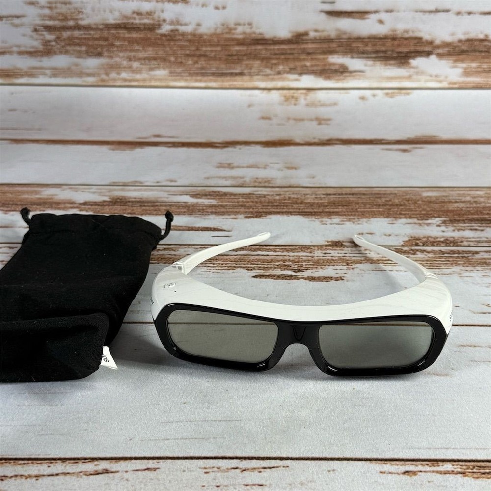 Sony TDG-BR250 White 3D Active Shutter Glasses Gaming Console TV With Pouch
